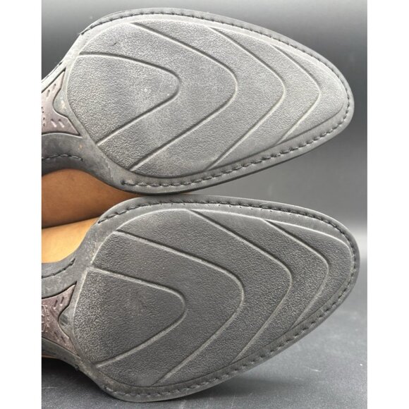 Ariat Western Cowboy Boots Mens 10D Heritage Stockman Distressed Brown Work GUC - Picture 13 of 16